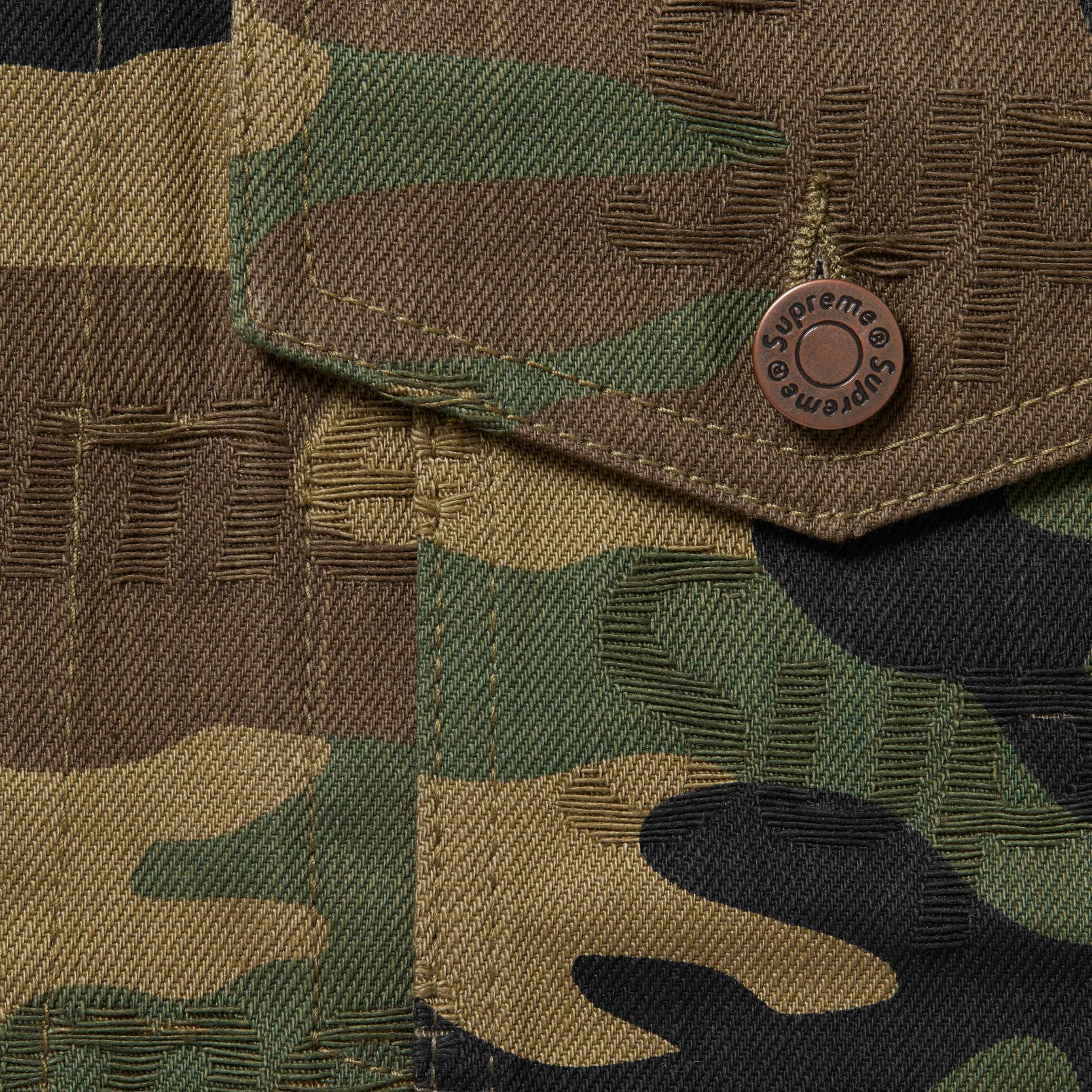 Jacquard Logos Denim Trucker Jacket view 5